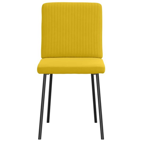 vidaXL Sillas de comedor 4 unidades terciopelo amarillo