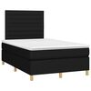 vidaXL Cama box spring con colch&oacute;n tela negro 120x200 cm