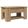 vidaXL Mesa de centro madera de ingenier&iacute;a roble artesanal 79x49x41 cm
