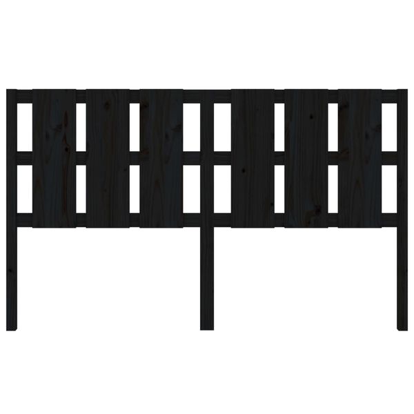 vidaXL Cabecero de cama madera maciza de pino negro 185,5x4x100 cm