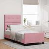 vidaXL Cama tipo Box Spring con cabecera Rosa 90 x 200 cm Terciopelo