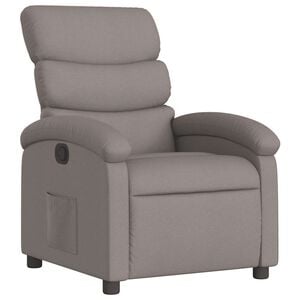 vidaXL Sill&oacute;n reclinable de tela gris taupe