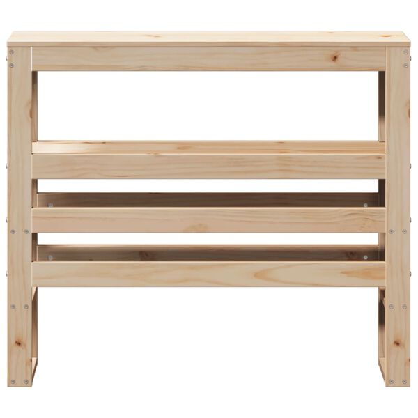 vidaXL Cabecero de cama con estantes madera maciza de pino 100 cm