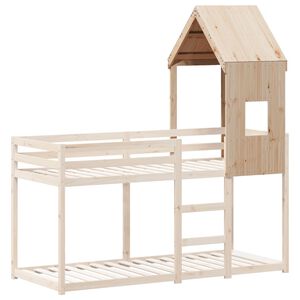 vidaXL Techo de cama infantil madera maciza pino 60x89x134,5 cm