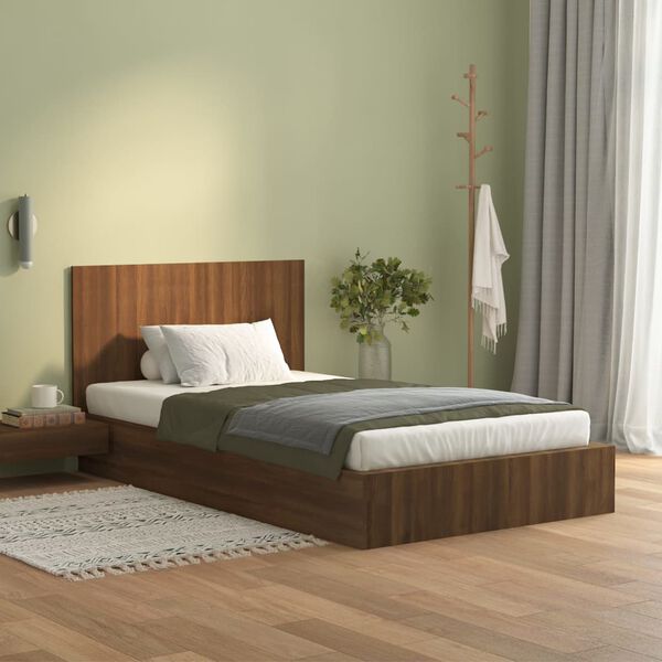 vidaXL Cabecero de cama madera contrachapada roble marr&oacute;n 120x1,5x80cm
