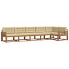 vidaXL Conjunto de sof&aacute;s de exterior con coj&iacute;n 6 pcs Natural y Beige