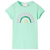 vidaXL Camiseta infantil verde brillante 92