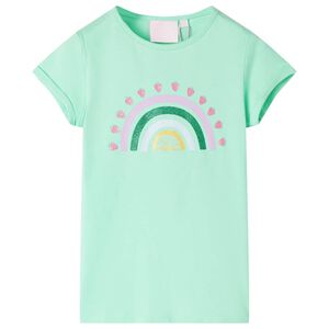 vidaXL Camiseta infantil verde brillante 92