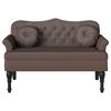 vidaXL Banco Chesterfield Marr&oacute;n 120.5 x 65 x 75 cm Cuero sint&eacute;tico