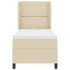 vidaXL Cama tipo Box Spring con colch&oacute;n Crema 80 x 200 cm tela
