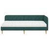 vidaXL Estructura de cama en esquina Verde oscuro 100 x 200 cm tela