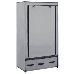 vidaXL Armario de tela gris 87x49x159 cm