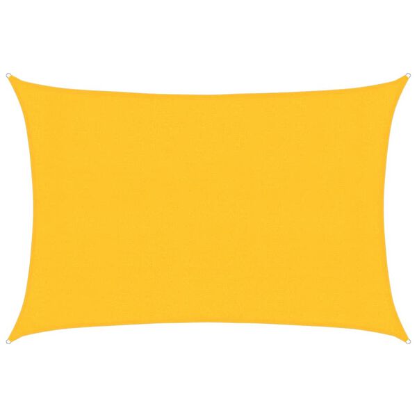 vidaXL Toldo de vela HDPE amarrilo 160 g/m&sup2; 3x5 m