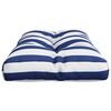 vidaXL Coj&iacute;n para pal&eacute;s tela a rayas azul y blanco 70x40x12 cm
