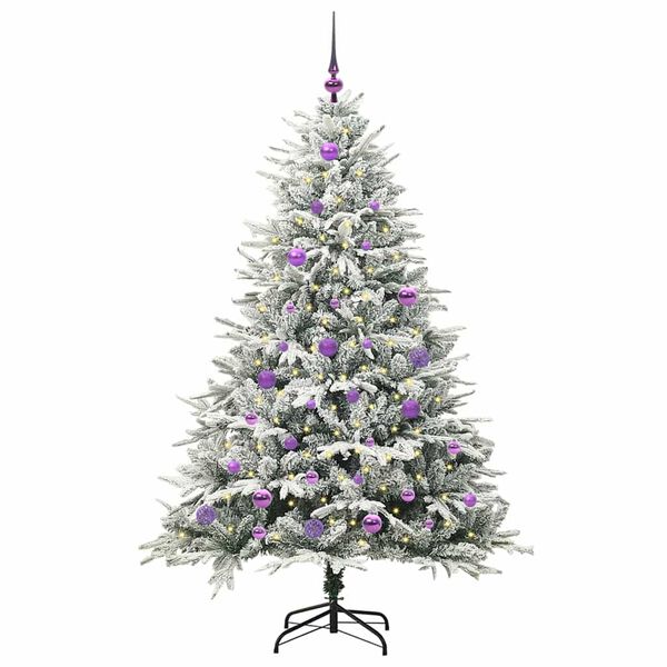 vidaXL &Aacute;rbol de Navidad Artificial Pre-iluminado con Juego de Bolas