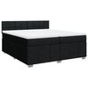 vidaXL Cama box spring con colch&oacute;n tela negro 200x200 cm