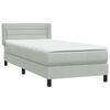 vidaXL Cama box spring con colch&oacute;n terciopelo gris claro 80x220 cm