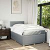 vidaXL Cama box spring con colch&oacute;n tela gris claro 120x200 cm