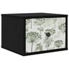 vidaXL Mesita de noche de pared GOTHA Roble Negro 36 x 33 x 25 cm