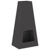 vidaXL Taz&oacute;n de fuego Negro 50 x 35 x 100 cm Acero autopatinable