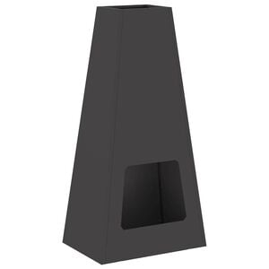 vidaXL Taz&oacute;n de fuego Negro 50 x 35 x 100 cm Acero oxidado