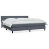 vidaXL Cama box spring con colch&oacute;n terciopelo gris oscuro 180x220 cm