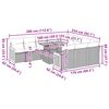 vidaXL Set sof&aacute;s jard&iacute;n y cojines 11 pzas rat&aacute;n sint&eacute;tico acacia gris