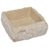 vidaXL Lavabo crema m&aacute;rmol 30x30x13 cm