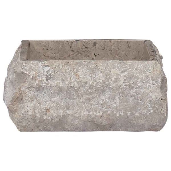 vidaXL Lavabo gris m&aacute;rmol 30x30x13 cm