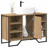 vidaXL Gabinete de Lavabo para Ba&ntilde;o Roble artesanal 91 x 35 x 60 cm