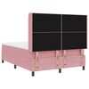 vidaXL Cama tipo Box Spring con colch&oacute;n Rosa 160 x 200 cm Terciopelo