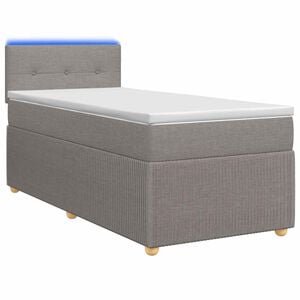 vidaXL Cama box spring con colch&oacute;n con tiras LED Topo 80 x 200 cm Tela