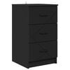 vidaXL Armario de Noche Negro 38 x 38 x 66 cm Madera de ingenier&iacute;a