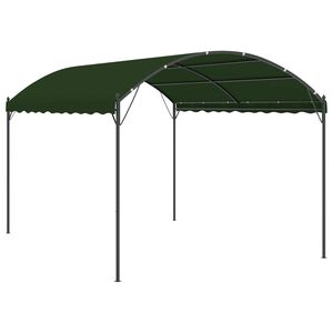 vidaXL Cenador 4 x 3 x 2,6 m Verde Poli&eacute;ster y Acero