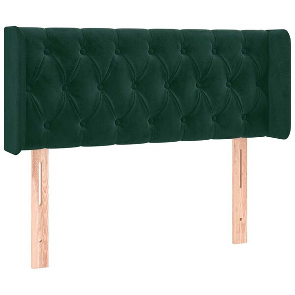 vidaXL Cabecero de terciopelo verde oscuro 103x16x78/88 cm