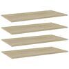 vidaXL Estante estanter&iacute;a 4uds contrachapada roble Sonoma 100x50x1,5cm