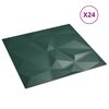 vidaXL Paneles de pared 24 pcs Verde 50 x 50 cm Espuma XPS