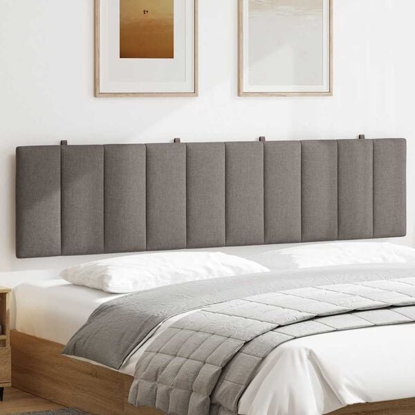 vidaXL Cabecero de cama acolchado Hanko tela gris taupe 200 cm