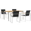 vidaXL ConjuntodeComedordeJardín 5 pcs Madera de teca maciza