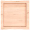vidaXL Tablero de mesa madera maciza borde natural 40x40x(2-6) cm