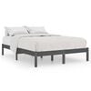 vidaXL Estructura de cama sin colch&oacute;n madera maciza gris 200x200 cm