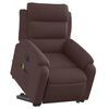 vidaXL Sill&oacute;n masaje el&eacute;ctrico reclinable elevable tela marr&oacute;n oscuro