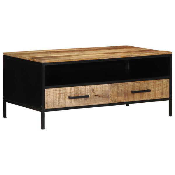 vidaXL Mesa de Café Marrón 90 x 50 x 40 cm Madera maciza de Mango