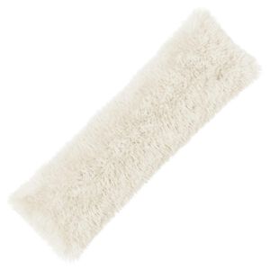 vidaXL Funda de almohada HEERLEN Blanco 40 x 145 cm Fleece PV
