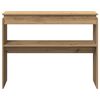 vidaXL Mesa consola madera de ingeniería roble artesanal 102x30x80 cm