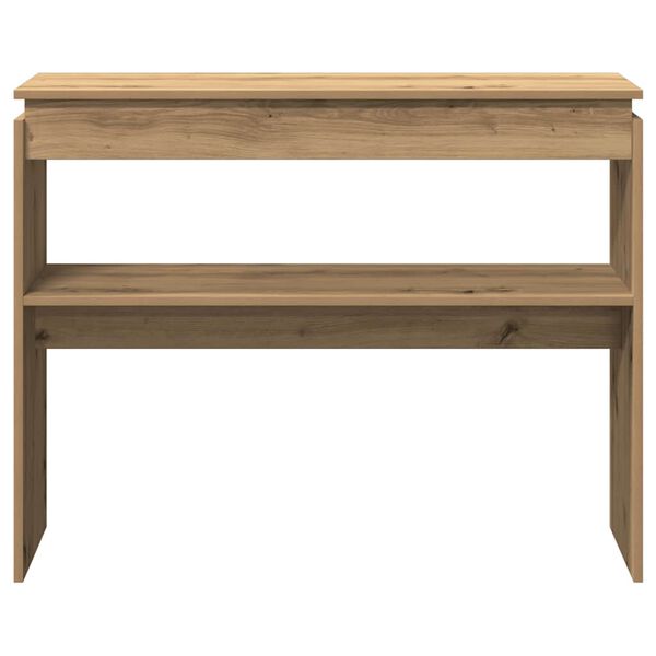 vidaXL Mesa consola madera de ingeniería roble artesanal 102x30x80 cm