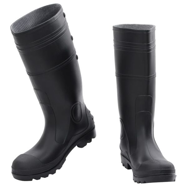 vidaXL Botas de agua negro número 42 PVC