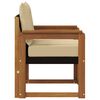 vidaXL Sof&aacute; de exterior Madera maciza de acacia y textileno Natural