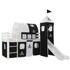 vidaXL Cama alta para ni&ntilde;os tobog&aacute;n y escalera madera pino 97x208 cm