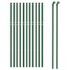 vidaXL Cerca de alambre de acero galvanizado verde 0,8x25 m